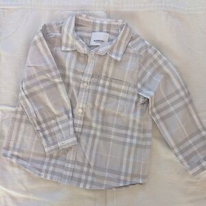 Burberry 18M baby boy long-sleeved button down shirt
